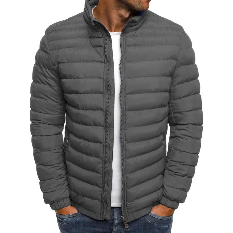 Winter New Jacket Men's Stand Collar Warm Parka Coat Street Fashion Casual Brand Outer Men's Winter motion Warm Jacket