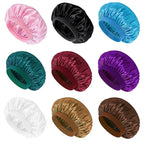 Baby Kids Satin Wide Band Sleeping Hat Beige Black White Pink Purple Bonnet Cap Turban Hat Wide Elastic Bands Night Sleep Cap
