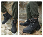 Rotating Button Work Shoes for Men Anti Puncture Work Sneakers Waterproof Work Safety Shoes Non Slip Steel Toe Tactical Boots