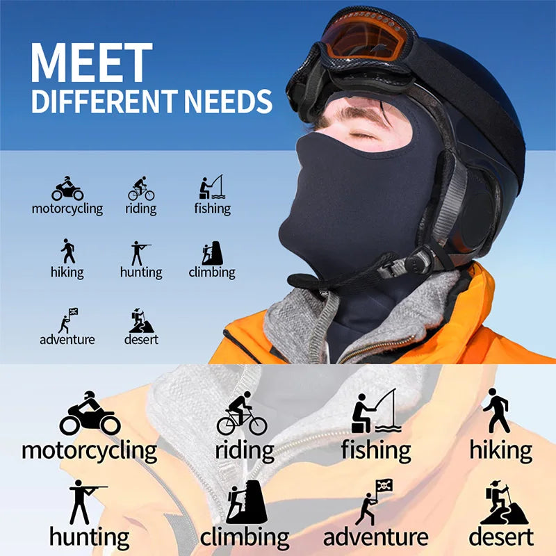 Ski Mask for Men Full Face Mask Balaclava Black Ski Masks Covering Neck Gaiter Secondary image