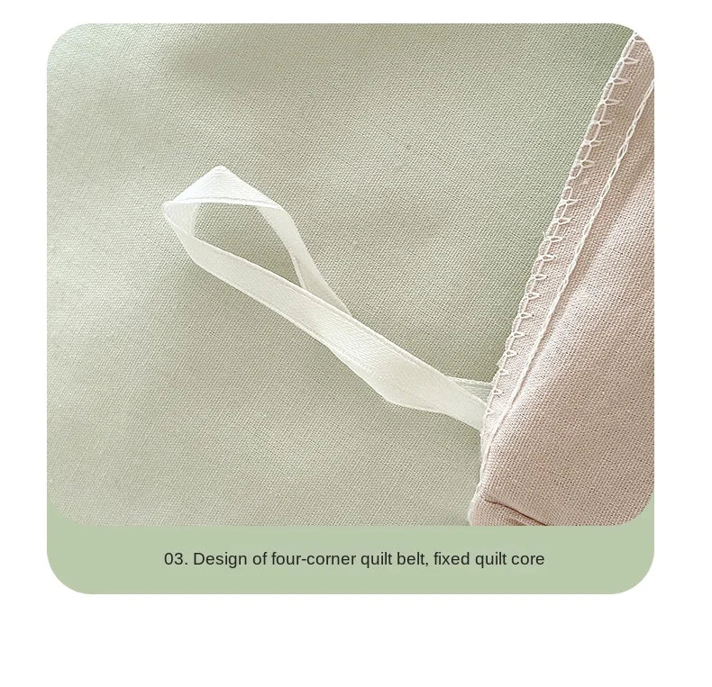 INS style high luxury solid color double-sided style single couple quilt cover soft luxury hotel & apartment & home bedding