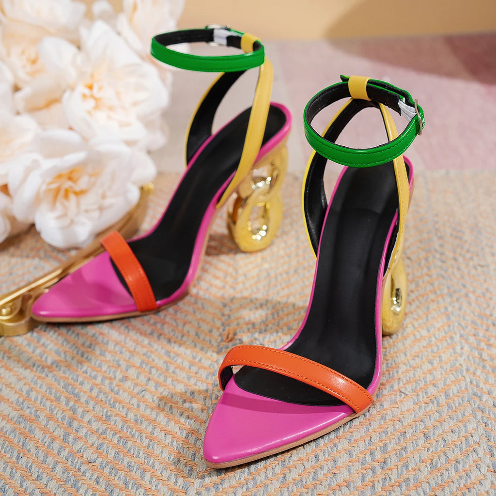 2026 Fashion Women Elegant High Heels Shoes Luxury Designer Sandals Comfortable Pointed Party Dress Pumps Sandalias De Mujer