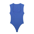 MUJER Woman Black Body Sleeveless Bodysuit Women Square Neck Sexy Lingerie For Women Body Wide Straps Bodycon Summer 2025 Tops