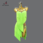 2025 New Latin Dance Dress Adult Womens Sexy Short Skirt Tassel Clothes Ballroom Practice Wear Line Suit Prom Costume Customized