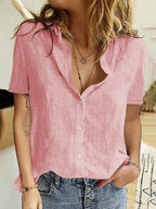 Summer Elegant Harajuku Linen Oversized Shirts Short Sleeve Birds Print Loose Blouses and Tops Casual Oversized  Tunic Clothing
