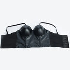 Stylish Wowen PU Leather Corset Imitation Leather Festival Clothing Bustier Lady Cropped Top Girls Punk Rock Club Party Camis