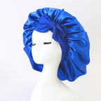 Women Satin Tie Bonnet Spandex Wide Stretchy Band Long Tail Satin Cheveux Nuit Silk Sleeping Night Cap Bonnets for Women