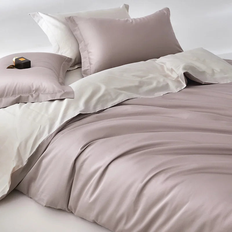 1pc Egyptian Cotton Duvet Cover Solid Color 100% Cotton 800 Thread Count Quilt Cover Korean Minimalist Style Bedding Ultra Soft