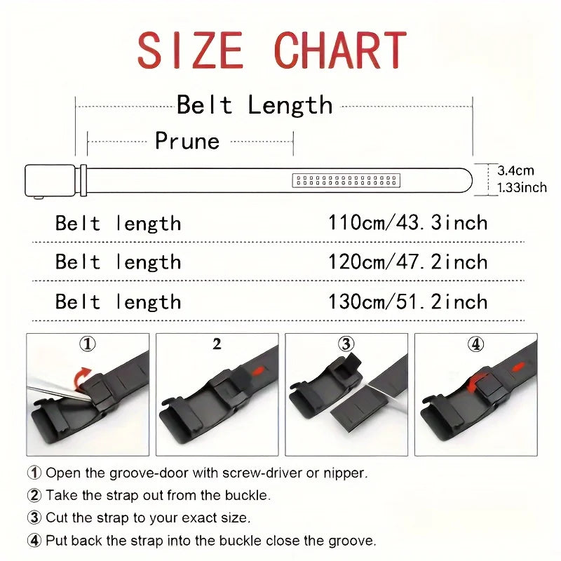 Men's Business Belt - Genuine High Quality Alloy Automatic Buckle Belt, Fashionable Buckle Fashionable Luxury Casual Belt Secondary image