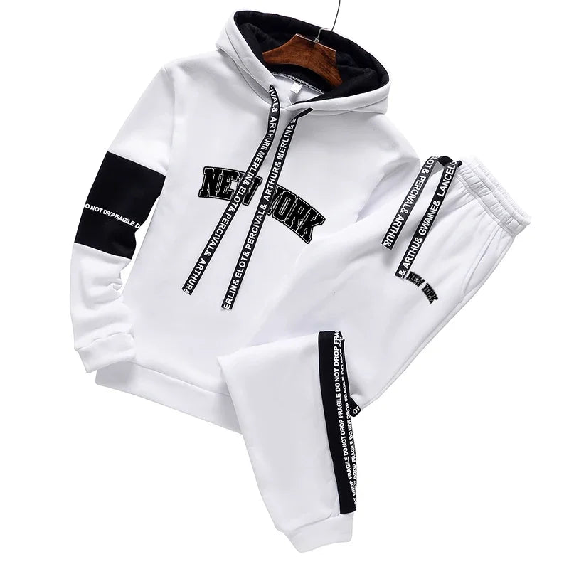 Mens Tracksuit Letter Printing Sweatshirts Pants Quality Casual Single Piece Hoodie Pants Outdoors Sports Jogging Mens Clothing Main image