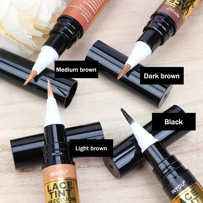 Lace Tint Pen Tinted Lace Precison Parting Pen Black Medium Dark Light Brown 5Ml 0.17Oz - Wig Lace Tint With Brush Applicatior Secondary image