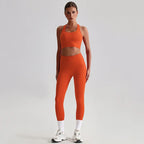 Women's Gym Workout Yoga Outfit Sets Naked feel fabric Beautiful Back Bra outdoor Running Fitness Butt-lifting Yoga Pants Suit