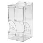 Pet Hamster Rabbit Squirrel Food Dispenser Feeder Plastic Clear Automatic Pet Feeder for Hamster Guinea Pigs Food Bowl Container