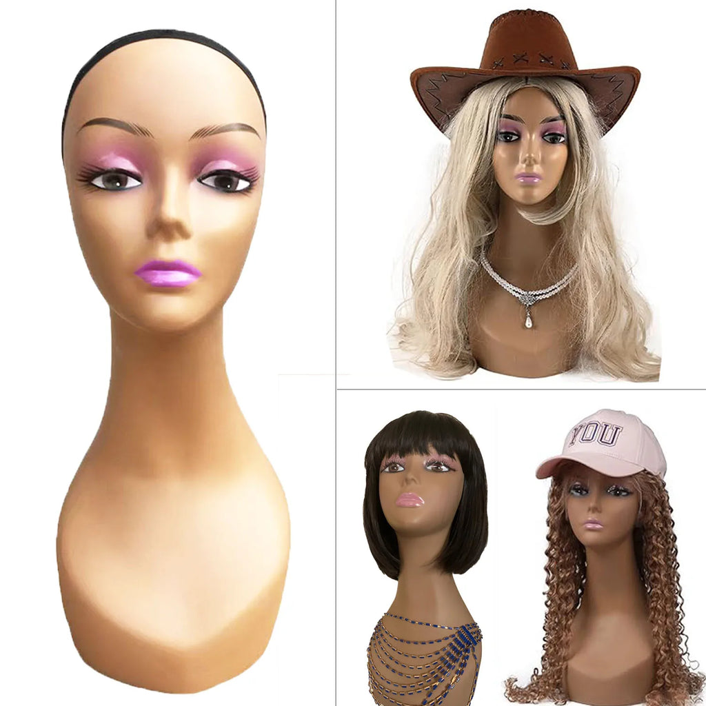 Plastic Mannequin Model Head for Display Wigs  Plastic Mannequin Head For Wig Stand For Wigs Display Making Wigs Manikin Head