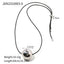 Youthway Trendy Stainless Steel Waterproof Irregular Geometric Metal Wax Rope Necklace Gold Silver For Women Jewelry Gift