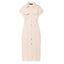 Denim Dress Women's Spring Summer Casual Long Dresses For Women 2025 New Fashion Ruched Short Sleeve Streetwear Midi Dress