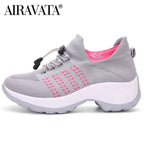 Women Walking Shoes Breathable Fly Weaving Sneakers Non Slip Casual Shoes 7 Color Size 35-45