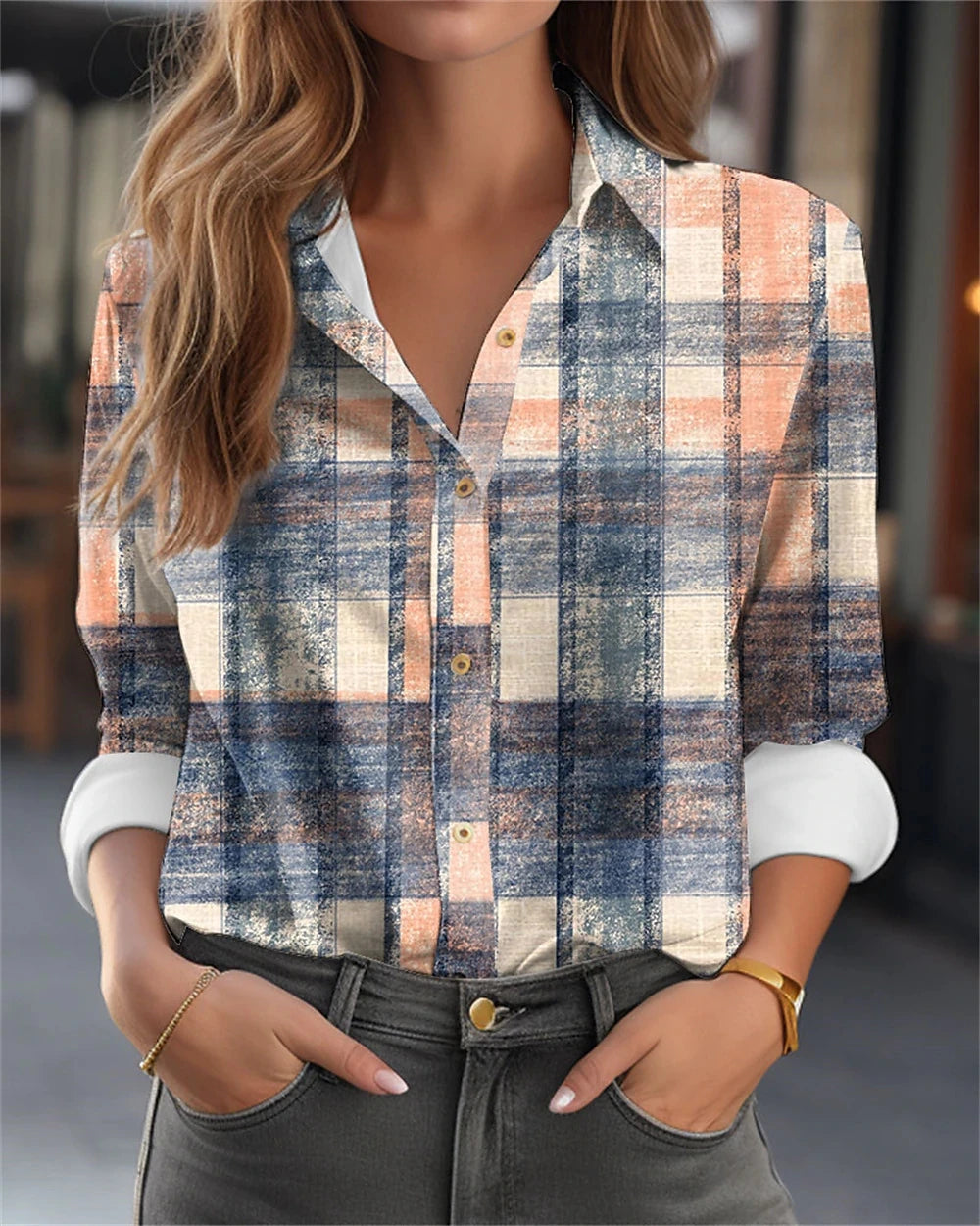 Elegant Shirt Women Fashion Temperament  Blouse Long Sleeve Shirt Women New Casual Shirt