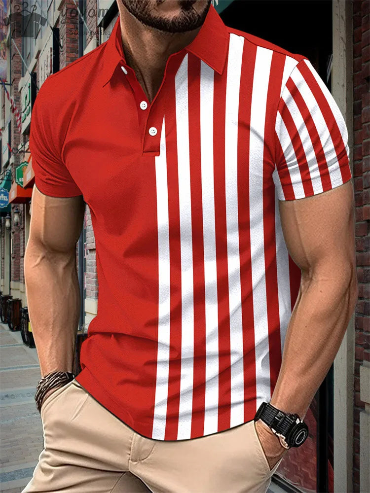 Summer New Men's Casual Sports Short Sleeved Polo Shirt Fashionable And Comfortable T-Shirt Men Breathable Polo Shirt Men's Tees