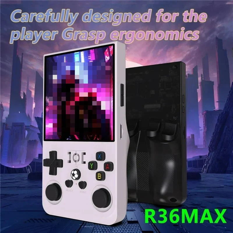 R36MAX Retro Handheld Game 4.0 Inch IPS Screen Console 64GB Portable Pocket Video Player For Children Gifts
