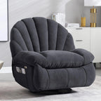 Power Recliner Chair Swivel, Comfortable Soft Fabric Shell Shape with Storage 360 Swivel Electric Big Tall Single Reclining Sofa