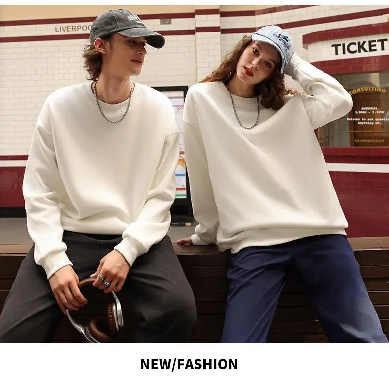 Customizable Thick Sweatshirt for Man Women Plain Hoodie Sweater Autumn Winter Fleece Sweatshirts Logo Original Design