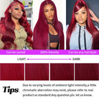 Burgundy 99J Body Wave Lace 13x6 HD Front Wigs Human Hair Pre Plucked with Baby Hair 13x4 Lace Front Wigs for Black Women