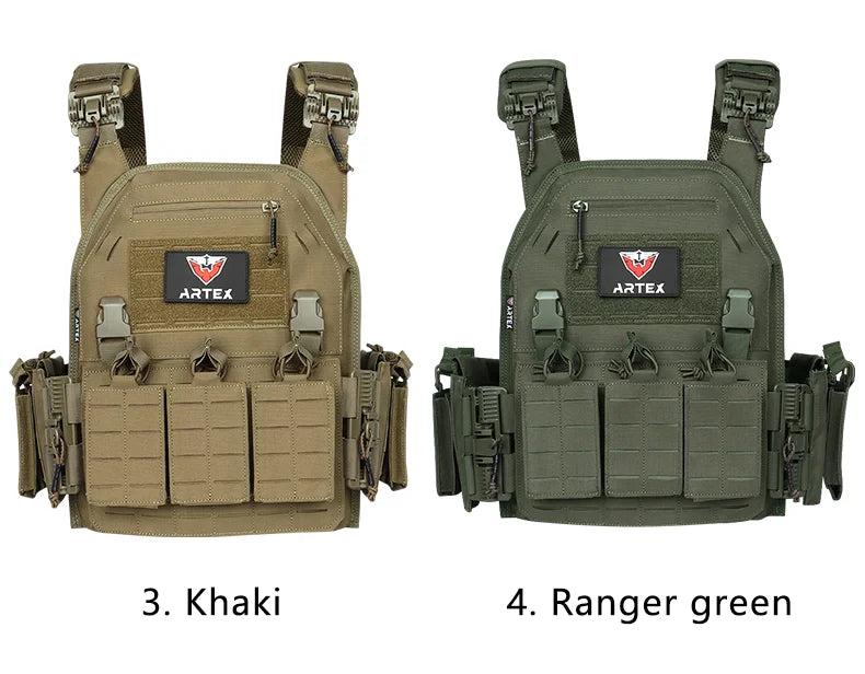 Artex New Combat Vest 6094 Quick Detachable Light Laser Cut Tactical Vest Black Gear to Carry Airsoft Carrier Combat equipment