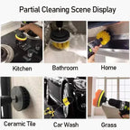 Electric Scrubber Brush Drill Brush Kit Power Drills Scrubber Brush For Carpet Glass Car Tires Nylon Brushes 2/3.5/4/5''