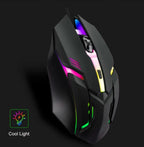 Latest high-quality ergonomic gaming mouse, suitable for desktop and laptop computers, 4-button USB RGB backlit mouse