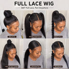 High End Real Full Lace Human Hair Wigs Bone Straight Brazilian 100% Raw Virgin Hair Breathable HD Full Lace Invisible Scalp Wig