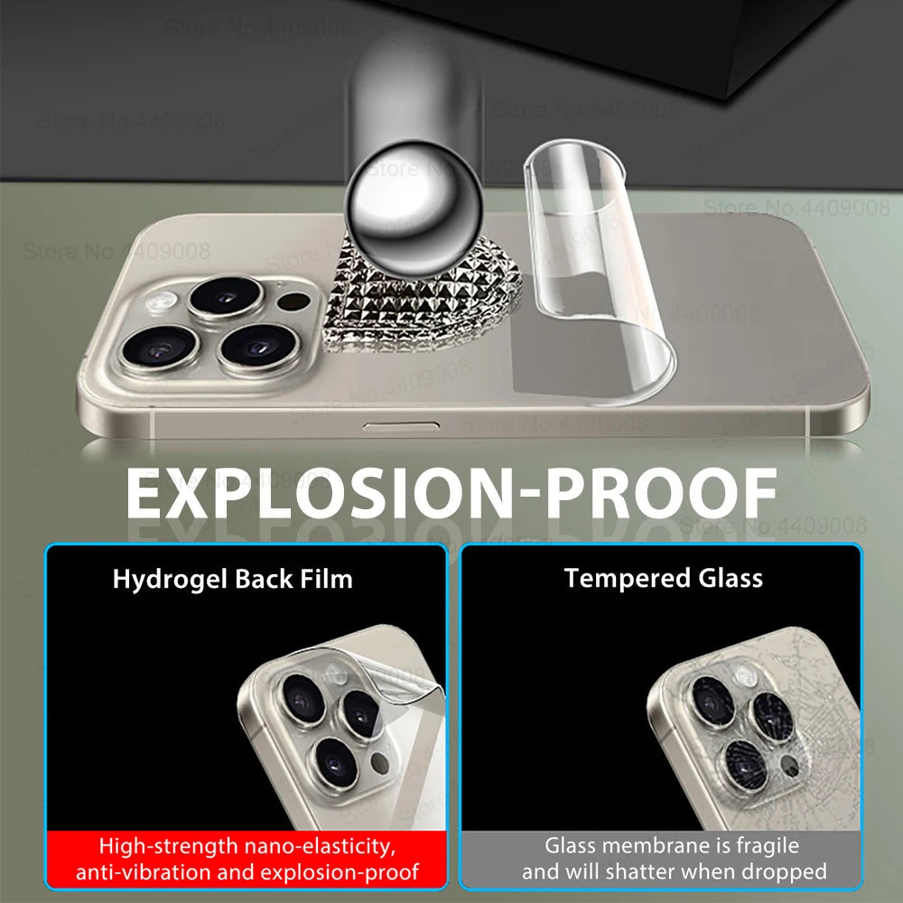 3Pcs Back Hydrogel Film For Apple iPhone 17 16 Pro Max Air Full Cover Screen Protection Clear Film HD Stickers Phone Accessories