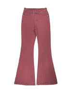 Men Jeans Boot Cut Solid Jean Wide Leg Denim Pant Distressed Washed Full Ankle Length Pockets Zipper Fly High Waist Basics