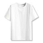 New Men's Casual T Shirt Ant Wrinkles T-Shirt Summer Half-Sleeved Loose Fashion T Shirt Base Shirt Solid Handsome Short-Sleeved