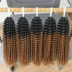 Pre Separated Kinky Curly Crochet Human Hair Extensions Knotless Miracle Knots TB30 Afro Kinky Feather Crochet Hair For Braids