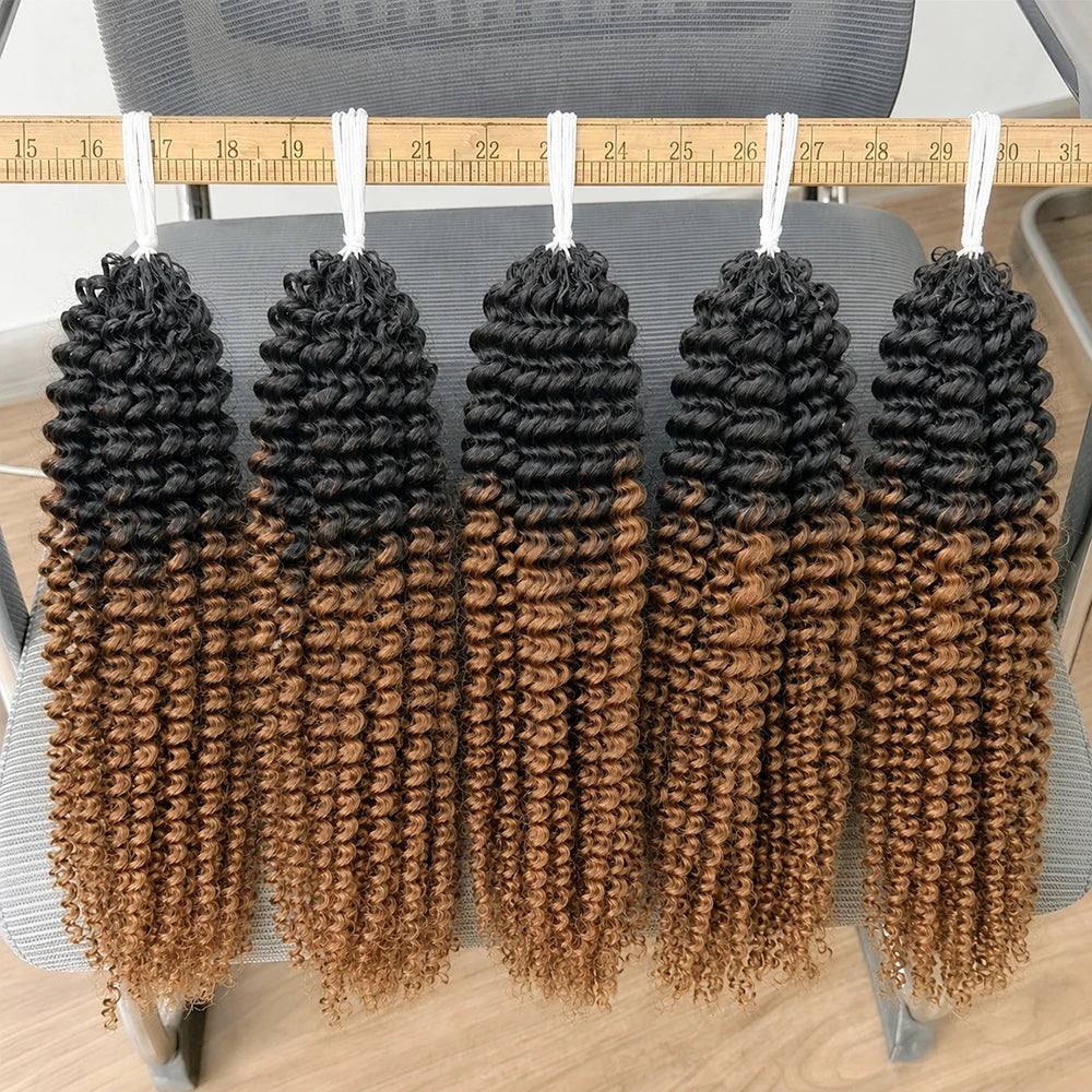 Pre Separated Kinky Curly Crochet Human Hair Extensions Knotless Miracle Knots TB30 Afro Kinky Feather Crochet Hair For Braids