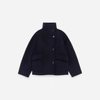 Casual Solid Loose Jackets Women Fashion Full Sleeve Single Breasted Stand Collar Short Coats Female 2025 Autumn Lady Outwears
