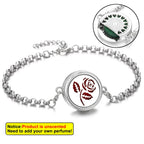 Essential Oil Diffuser Aromatherapy Bracelet Aroma Diffuser Bracelets Adjustable Chain Scent Perfume Locket Bracelet Women Men