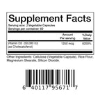 High Potency Vitamin D3 50000 IU - Helps Muscle Nerve Health Support Bone Density Teeth and Skin Heart Health