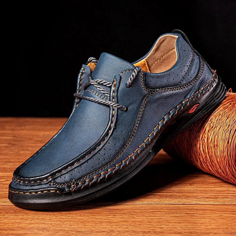 Shoes for Men 2026 Handmade Leather Casual Sneakers Comfort Design Man Shoe Business Leather Fashion Plus Size Shoes for Men