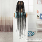 36in Full Lace Cornrow Braided Wigs Synthetic Natural Braiding Hair Wigs Box Braided Lace Wigs with Baby Hair for Black Women