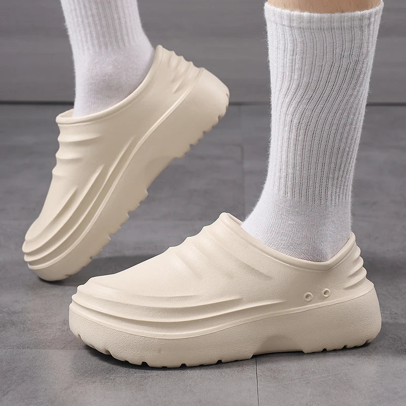 Work Shoes Waterproof, Oil-Proof, Non-Slip, Thick-Soled, Wear-Resistant, Special Soft-Soled Labor Protection Shoes for Kitchen C