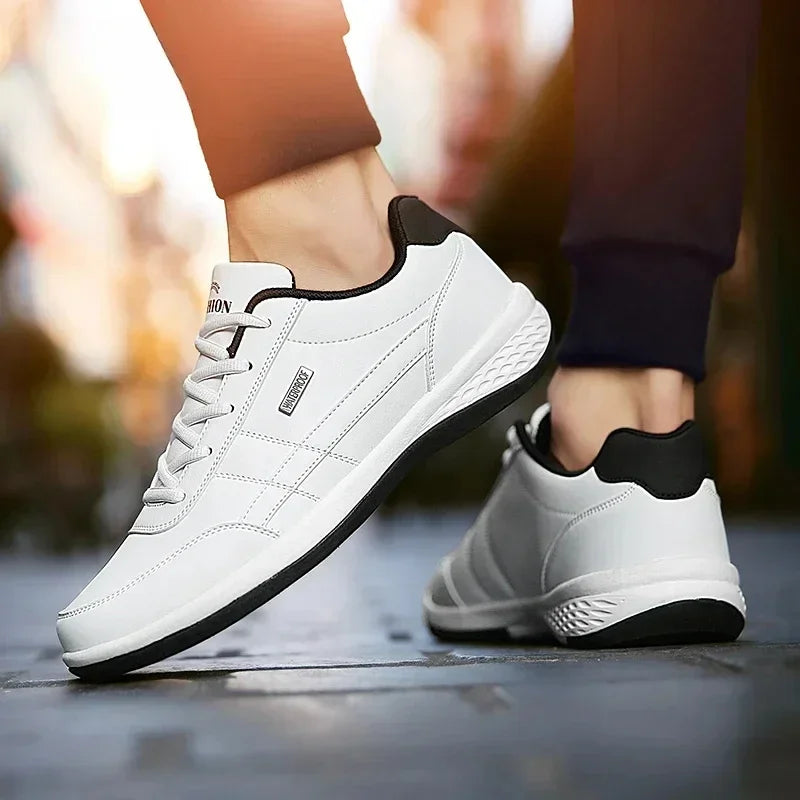 Shoes for Lace Up Footwear Vulcanized Men Leather Sneaker Waterproof Casual Comfortable Men's Sneaker Man Shoe Masculino Secondary image