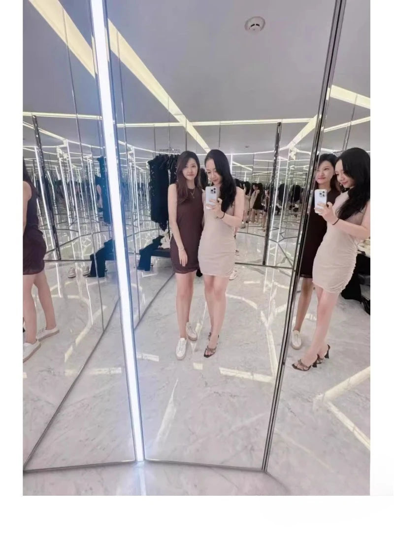 2026 NEW High Quality Luxury Heels Women's Sandals Designer Shoes Rhinestone Square Toe Open Toe Slides Женская Обувь