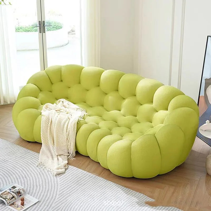 Compressed vacuum cross-border honeycomb pull-point bubble sofa special-shaped hall football three-person lazy sofa Main image