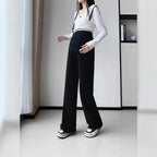 2026 Autumn Winter Maternity Pants Wide leg Loose Straight Elastic Waist Belly Long Trousers for Pregnant Women Youth Pregnancy