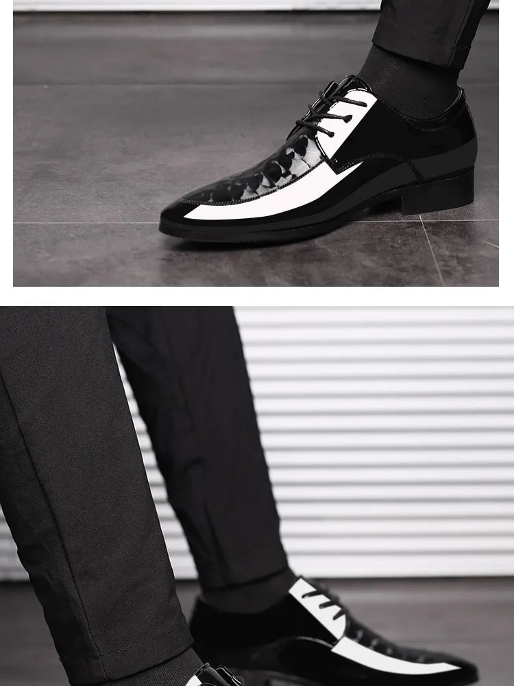 Oxfords Leather Men's Shoes Casual Dress Men Lace Up Breathable Formal Office for Man Big Size 38-48 Flats 2026
