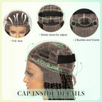 14Inch Full Lace Braided Wigs Synthetic Lace Frontal Twisted Braids Wigs with Baby Hair Knotless Box Braids Wig for Black Women