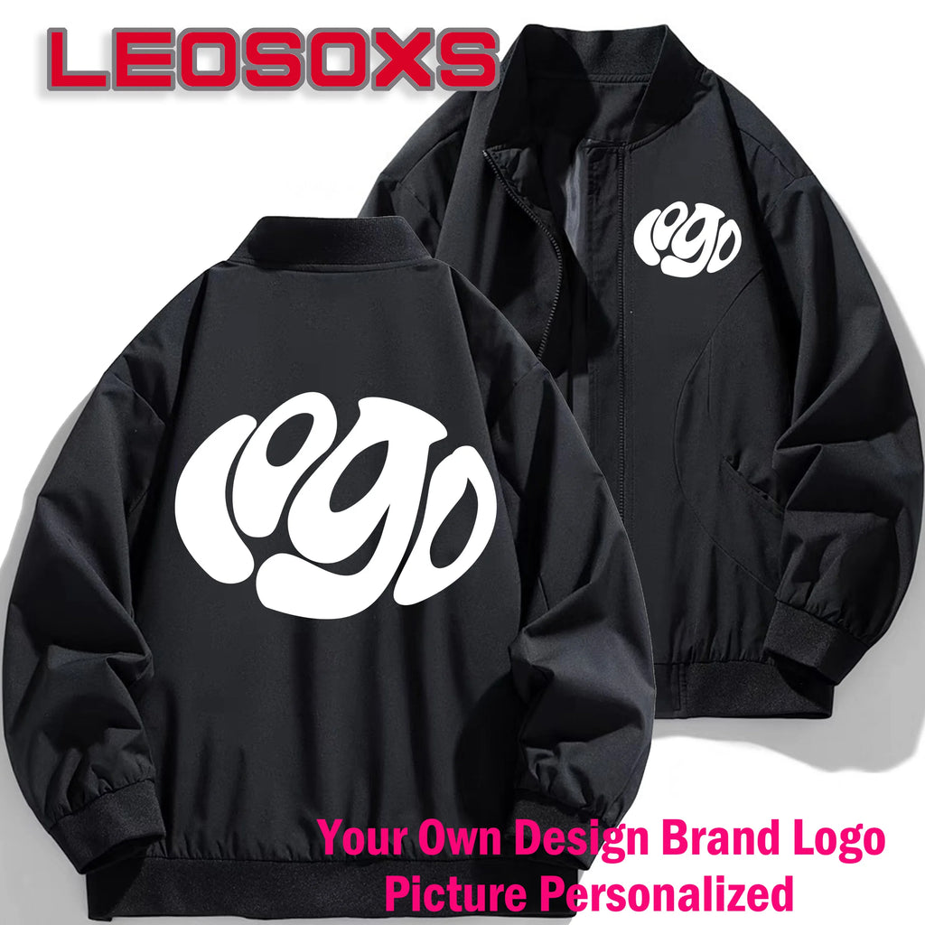 2026 autumn new men's pilot jacket fashion casual light solid color baseball uniform sportswear jacket, DIY LOGO S-4XL