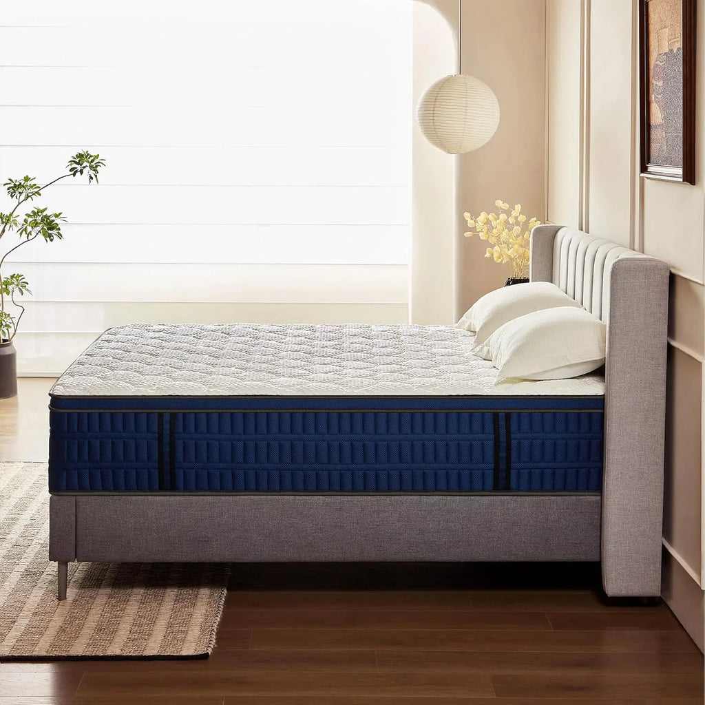 14in Medium-Firm Gel Memory Foam Hybrid Mattress Twin XL Cooling Motion Isolation Fiberglass-Free Customized